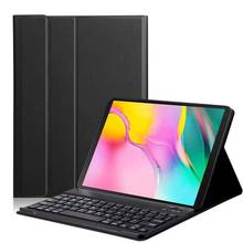 Capa para tablet com teclado bluetooth, capa para samsung tab s5e 10.5 t720 tt725 com teclado retroiluminado em russo e espanhol 2024 - compre barato