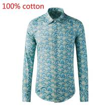 New Arrival Fashion Cotton High Quality Printing Fashion Men Long Sleeve Casual Shirts Single Breasted Plus Size M LXL2XL3XL4XL 2024 - buy cheap