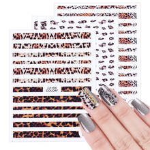 1 шт Leopard наклейки для ногтей 3D клей сексуальный дизайн переводные наклейки ползунок Полный Обертывания декоративный Маникюр SACA401-409-1 2024 - купить недорого