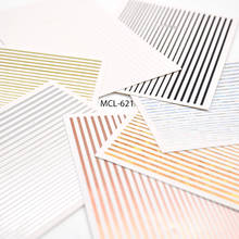 New Rose Gold Silver Black 3d Nail Sticker Curve Stripe Lines Stickers Gradient Adhesive Striping Tape Nail Art accessor Decals 2024 - buy cheap