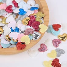 XUNZHE 100Pcs 2.2cm Heart-shaped Scrapbook Paste Jewelry, DIY Clothing Patch, Hair Accessories, Toys, Handmade Accessories 2024 - buy cheap