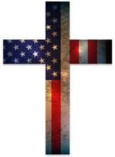 Cross American Flag Patriotic God Bless America - Vinyl Sticker Waterproof Decal 2024 - buy cheap