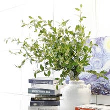 Artificial holly leaf silk flower long branch fake plant DIY floral arrangement home office decoration 2024 - buy cheap