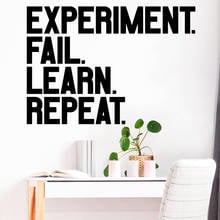 Cartoon experiment fail learn repeat Wall Sticker Removable Wall Stickers Diy Wallpaper For Baby's Rooms Vinyl Art Decal 2024 - buy cheap