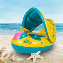 Flotador de asiento de piscina seguro para bebés, accesorios inflables, sombrilla para niños con boya portátil circular para piscina infantil 2024 - compra barato