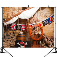 Lyavshi Photography backdrops Pirate Ship Deck Navigation Theme Birthday party newborn baby props photo background studio 2024 - buy cheap