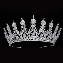 Tiaras y Corona HADIYANA de lujo para boda, tocado de circonita cúbica, diadema para novia, accesorios para el cabello BC5992 Corona Princesa 2024 - compra barato