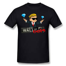 Men Investing Wallstreetbets Black T-Shirt Diamond In Hands Classic Pure Cotton Tees Harajuku TShirt 2024 - buy cheap