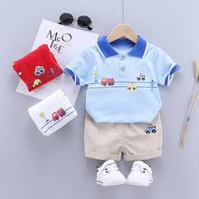 2021 Newborn clothing sets summer baby clothes for boys & girls cotton car print baby sets 0-3Y baby child clothes 2PCS 2024 - buy cheap