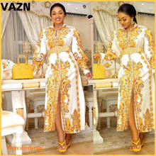 Женское платье с геометрическими элементами VAZN, элегантное праздничное платье с принтом, модное сексуальное платье с длинным рукавом для женщин 2020 2024 - купить недорого