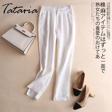 Women Harem Pants Solid Casual Loose Turnip Pants Femme Robe Cotton Linen Trousers Classic Long Pantalon Pencil Pants 2022summe 2024 - buy cheap