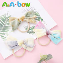 1pcs New Infant Velvet Bow Hairband Elastic Headband Ice Cream Mix Color Girls Bowknot Head Wrap Baby Accessories Tiara Gift 2024 - buy cheap