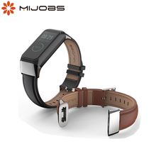 Mijobs Leather Strap for Huami Amazfit Cor 2 Smart Band Milanese Wrist Strap Bracelet for Amazfit Cor 2 Smart Wriststrap 2024 - buy cheap