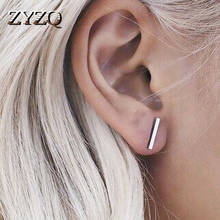 ZYZQ Women Stud Earrings Fashion Simple Type With Letter T Design Plain Cool Stylish Daily Wear Jewelry Stue Earrings Wholesale 2024 - buy cheap