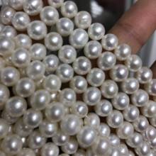 Wholesale 6-7mm Big White Orange Purple Color Loose Freshwater Pearl Necklace Real Pearl Strand String 38cm Long 10pcs/lot 2024 - buy cheap