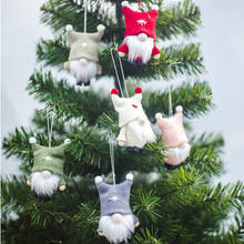 Colgante de muñeco sin rostro de lana para navidad, decoración de árbol de navidad, arbol de navidad 2024 - compra barato