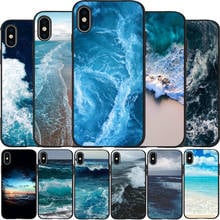 Blue ocean art Soft Silicone TPU black Phone Case For iPhone 5 5S SE 6 6plus 7 8 plus X XS XR XS Max 11 Pro Max 2024 - buy cheap