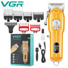 VGR 092 hair trimmer USB rechargeable hair clipper haircut machine oil head clipper push white hair carving 10W powerful LED 2024 - buy cheap