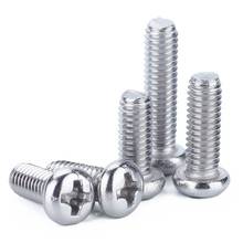 100pcs PM1.2/1.4/1.6/2/3 M2 M3 ISO7045 Din7985 GB818 Nickel Plated Cross Recessed Round Pan Head Pm Screws Phillips Screws 2024 - buy cheap