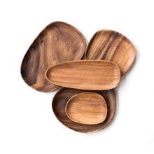 Wooden Dinner Plate Solid Wood South American Walnut Special Shaped Plate Wooden Snack Fruit Plate Irregular Wooden Tray 2024 - buy cheap