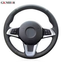 Capa para volante de carro, couro legítimo, preto, diy, costurada à mão, para bmw z4 e89 2013-2018 2024 - compre barato