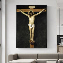 Quadros de parede cristãos com crucificado, pinturas na parede 2024 - compre barato