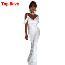 Temperament Christmas Sexy Vestido De Mujer Black Red White Long Maxi Dresses For Women Strapless Solid V-neck Birthday Outfits 2024 - buy cheap