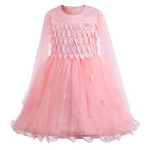 New  Flowers Embroidery Lace Dress Girls Dress Birthday Party Princess Dress Children's Party New Year Costume  2-6 Years Old 2024 - buy cheap