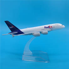 16CM 1:400 Scale Fedex airline Airbus model A380 alloy display toys airplane aircraft collection toy souvenir airliner Collect 2024 - buy cheap