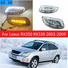 Светодиодсветодиодный дневные ходовые огни, 1 комплект, для Lexus RX350 RX330 2003 ~ 2009 лет, передняя противотуманная фара, дневные ходовые огни, бампер 2024 - купить недорого