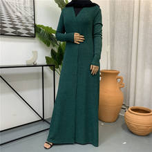 Top longo feminino de malha, casaco longo de malha, roupa islâmica, ramadã 2024 - compre barato