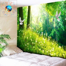 Bohemian Floral Forest Tapestry Bird Wall Hanging Mandala Tapestry Hippie Psychedelic Tapestry Home Bedroom Bedspread Sheet Big 2024 - buy cheap