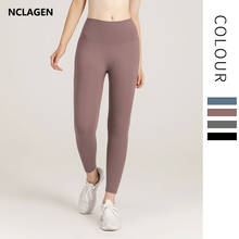 Nclagen leggings esporte feminino fitness nu sentir cintura alta elástica calças de yoga sem camelo toe hip-lifting execução exercício collants 2024 - compre barato