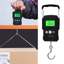 75Kg/10g Electronic Weighing Scale 50Kg/5g LCD Digital Display Hanging Hook Scale with Measuring Tape for Fishing Travel 2024 - buy cheap