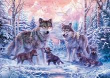 Animal Wolf snow Needlework Aida Sets Cross stitch 14CT Unprinted Embroidery kits Arts Cross-Stitching,DIY Handmade Home Decor 2024 - buy cheap