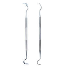 Sonda dental dupla cabeça de gancho, 2 peças 17cm de aço inoxidável ferramenta de limpeza dental material de cuidado oral profissional de dentista de alta qualidade 2024 - compre barato