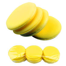 12 pçs esponja de espuma de carro esponja de espuma de esponja de cera aplicador de limpeza detalhando almofadas de depilação de carro polonês limpeza de cuidados domésticos amarelo 10cm 2024 - compre barato