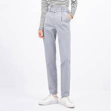 INMAN Spring Autumn Straight Lady Trousers Casual Slim Versatile Pure Cotton Jeans Long Women's Pants 2024 - buy cheap