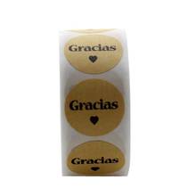 500pcs Kraft Gracias Spanish Thank You labels Stickers Envelope Package Seal 896A 2024 - buy cheap