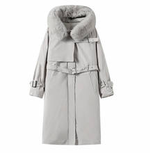 JuneLove-Chaqueta de plumón con capucha para mujer, Parka larga gruesa y cálida de gran calidad, color blanco, 90% 2024 - compra barato