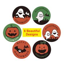 500Pcs/Roll  pumpkin pattern sticker decoration DIY Gift Wedding Favors Party Gifts Stickers Christmas Halloween Decorations 2024 - buy cheap