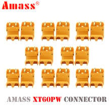 Amass-Bala de Banana dorada XT60PW XT60-PW, conectores macho y hembra para batería Lipo RC, placa PCB, coche, camión, pieza DIY 2024 - compra barato