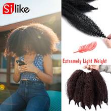 8''  Synthetic Crochet Marley Braids Black Hair Soft Afro Twist Braiding Hair Extensions High Temperature Fiber For Woman 2024 - buy cheap