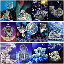 AZQSD 5D Diamond Painting New Arrivals Tiger Moon Handmade Gift Diamond Embroidery Animals Mosaic Decor For Home Needlework 2024 - buy cheap