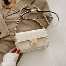 Брендовая дизайнерская женская сумка через плечо с крокодиловым узором, модная простая сумка-мессенджер с маленьким клапаном 2024 - купить недорого