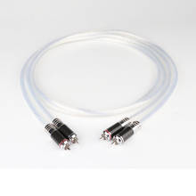 1 par de cables RCA chapados en plata X4022 HIFI 7N OCC, Audio de alta gama 2RCA a 2RCA, Cable de interconexión para amplificador de reproductor de CD y DVD 2024 - compra barato