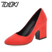 Tuyoki 6 Colors Size 33-43 Sexy Women's High Heel Shoes Square Toe Shoes Spring Shoes Women Thick Heels Pumps Party Footwears 2024 - buy cheap