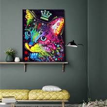 5d pintura diamante animais gato paisagem diy completo redondo diamante bordado ponto cruz strass arte decoração da sua casa 2024 - compre barato