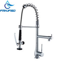 Kitchen Faucet Chrome 360 Degree Rotation Dual Sprayer Swivel Spout High Spring Pull Out Tap Vessel Sink Mixer Taps 2024 - buy cheap