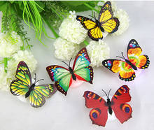 Luz noturna de led borboleta adorável muda de cor, lâmpada decorativa para casa, luzes para parede, cores aleatórias, 1 peça 2024 - compre barato